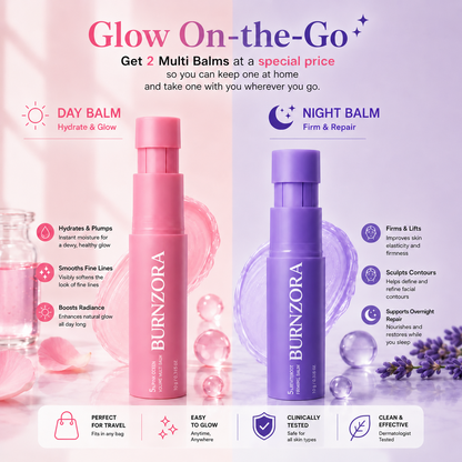 ✨Newly Launched: Optimized Formula for Day and Night Application ✨Korean BURNZORA™ Day & Night Multi Balm Duo