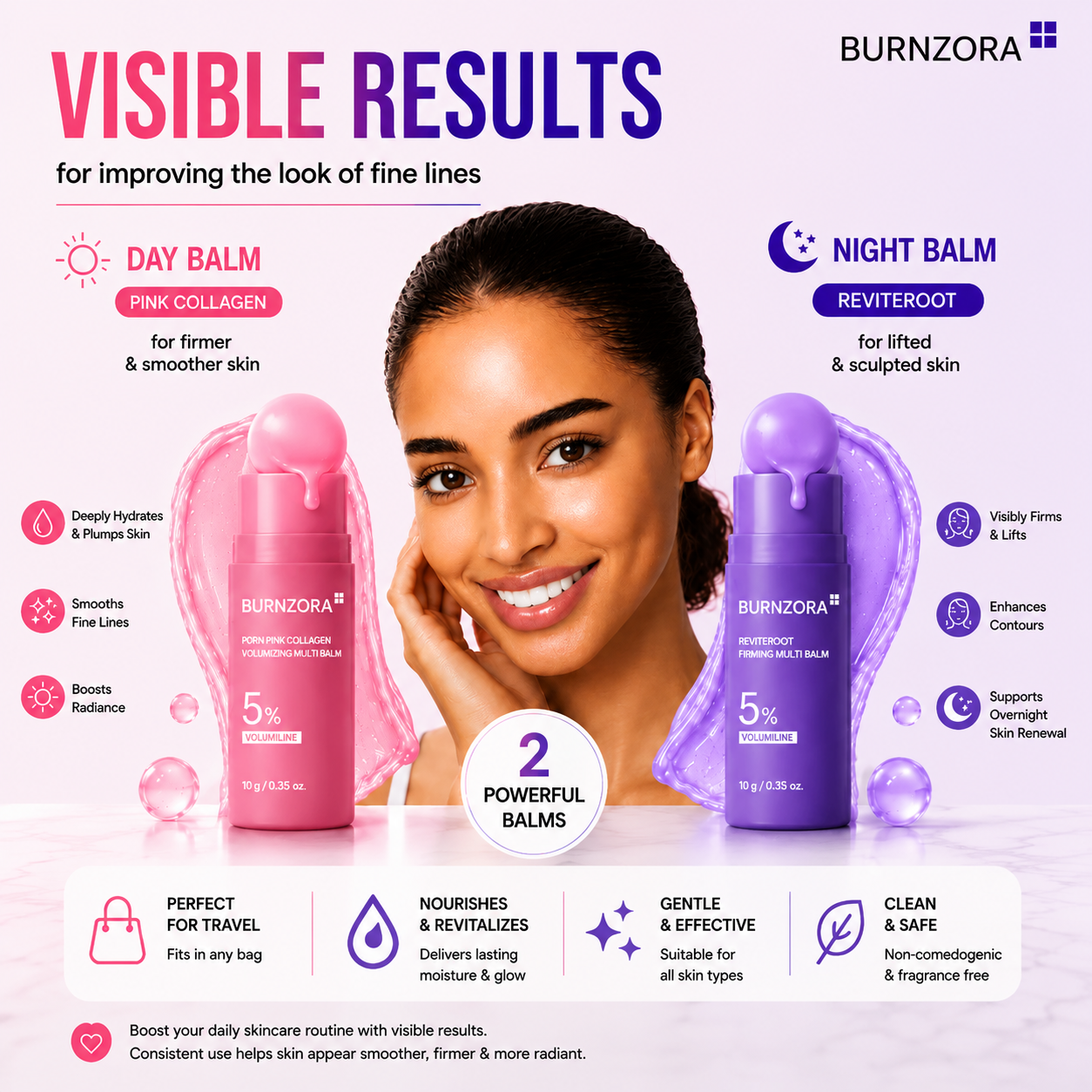 ✨Newly Launched: Optimized Formula for Day and Night Application ✨Korean BURNZORA™ Day & Night Multi Balm Duo