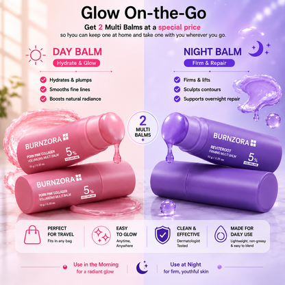 ✨Newly Launched: Optimized Formula for Day and Night Application ✨Korean BURNZORA™ Day & Night Multi Balm Duo