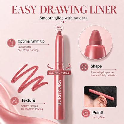 Last Day Buy 1 Get 1 Free Easy Glide Lip Liner — Creamy, Blendable Color with Smooth Application, Summervibes
