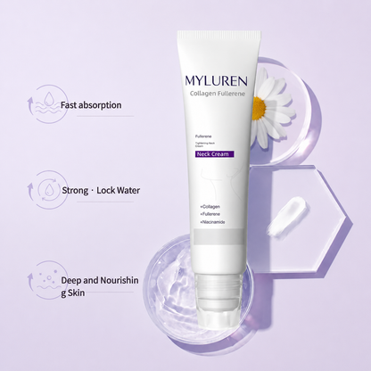 Roller Massage Neck Cream 🧴 Collagen & Hyaluronic Acid | Firms Neck, Reduces Wrinkles & Double Chin
