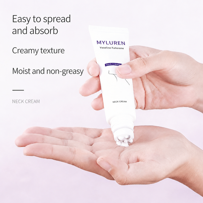 Roller Massage Neck Cream 🧴 Collagen & Hyaluronic Acid | Firms Neck, Reduces Wrinkles & Double Chin